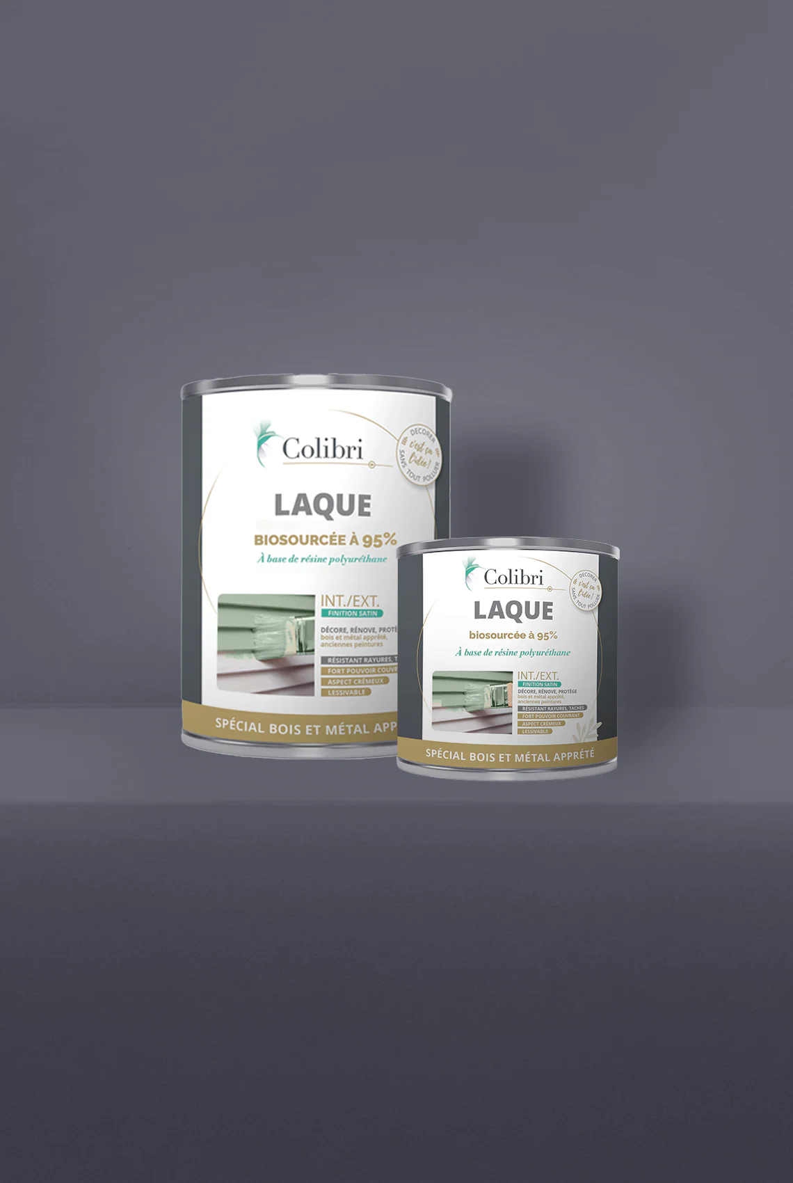 Fusain - Laque biosourcée bois et métal - Image 2