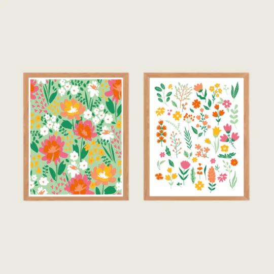 Petites fleurs sauvages - Coffret peinture au numéro Salut Irène - Image 2