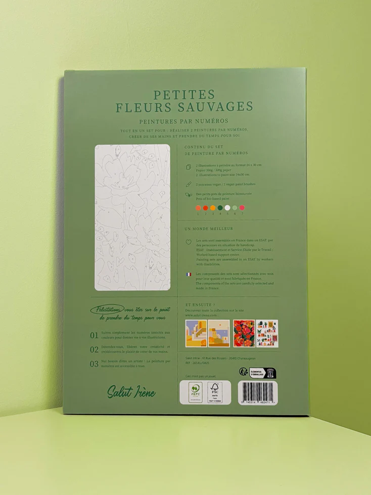 Petites fleurs sauvages - Coffret peinture au numéro Salut Irène - Image 3