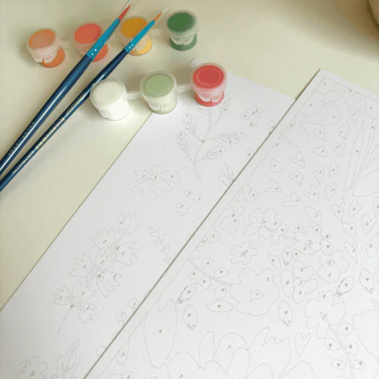 Petites fleurs sauvages - Coffret peinture au numéro Salut Irène - Image 4