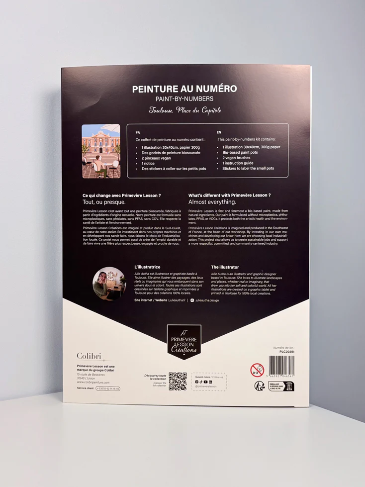 Toulouse par Julie Autha - Coffret peinture au numéro Primevère Lesson Créations - Image 3